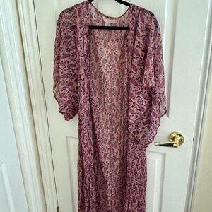 Band of Gypsies Swim cover up.  Purple and pink. Never worn. Large